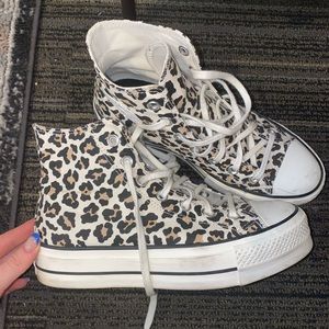 Women’s Leopard High Top Platform Converse
